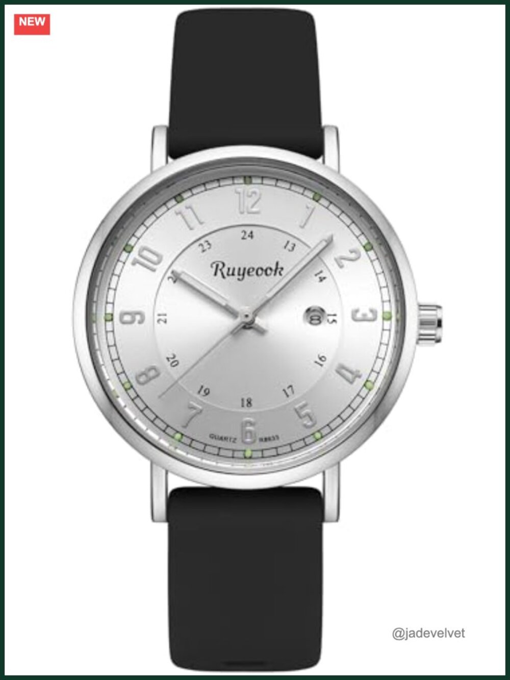 Quartz Analog Watch Silicone Band Date Display Water Resistant Women Nurses
